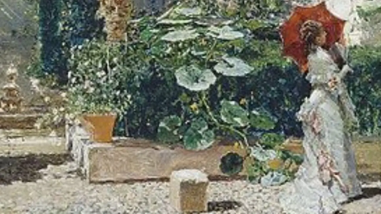 Cuadro 'Jard&iacute;n de la casa de Fortuny'- Mariano Fortuny. | Wikimedia