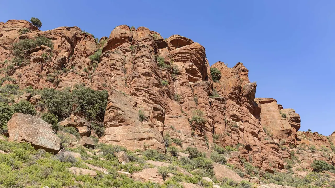 Roca de piedra caliza del Parque Cultural del R&iacute;o Mart&iacute;n. | Dreamstime