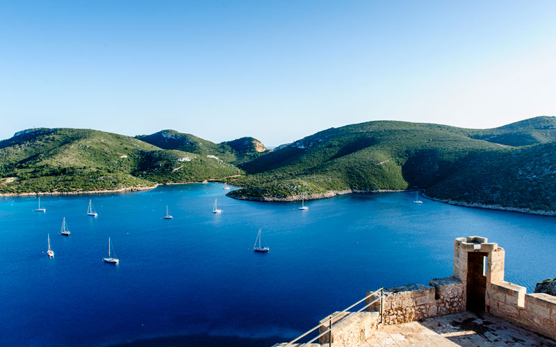 Un bello paisaje en la Isla de Cabrera