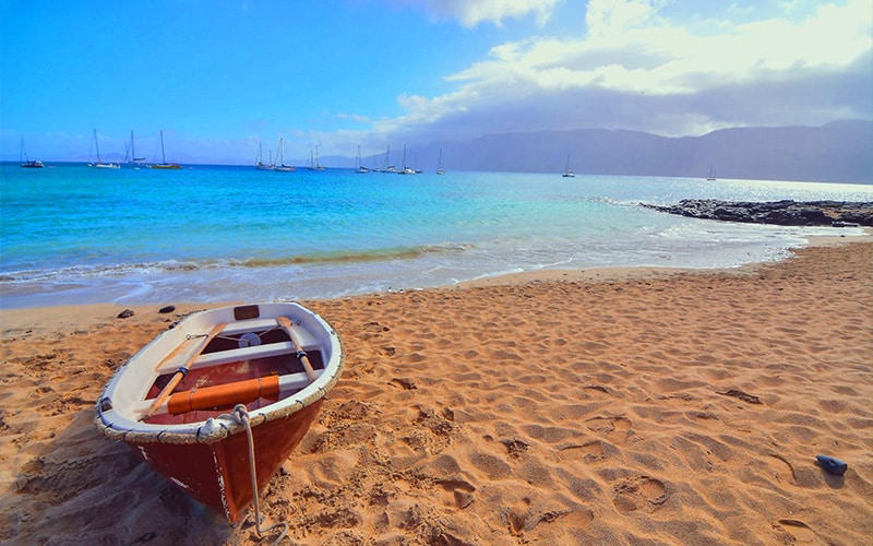 Una playa en La Graciosa