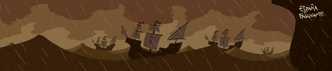 Primeras tormentas de la vuelta al mundo de Magallanes y Elcano