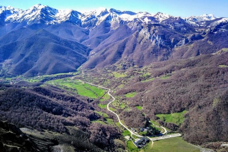 Vista de Fuente Dé, un pueblo muy aislado