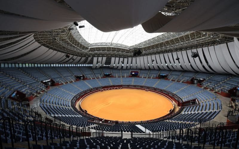 Interior de la plaza de toros de Donostia