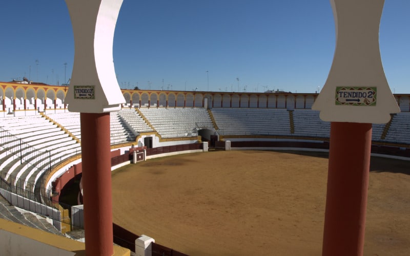 Interior de la plaza de toros de Olivenza