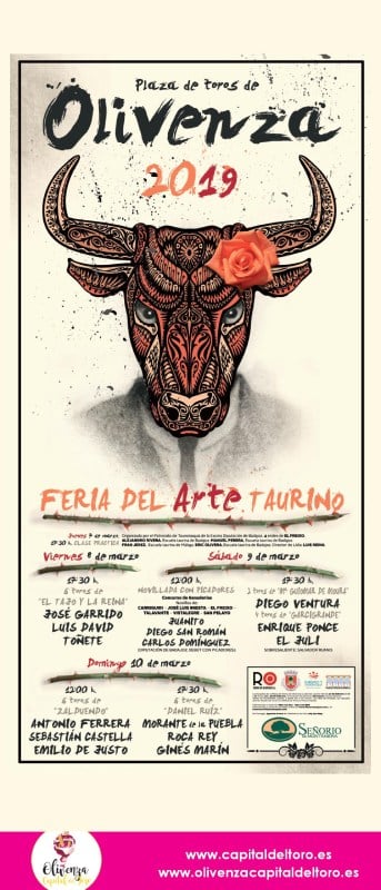 Cartel de la Feria del toro de Olivenza