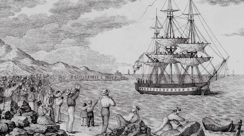 Grabado sobre la Expedición Belmis