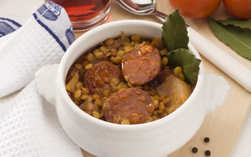 lentejas con chorizo