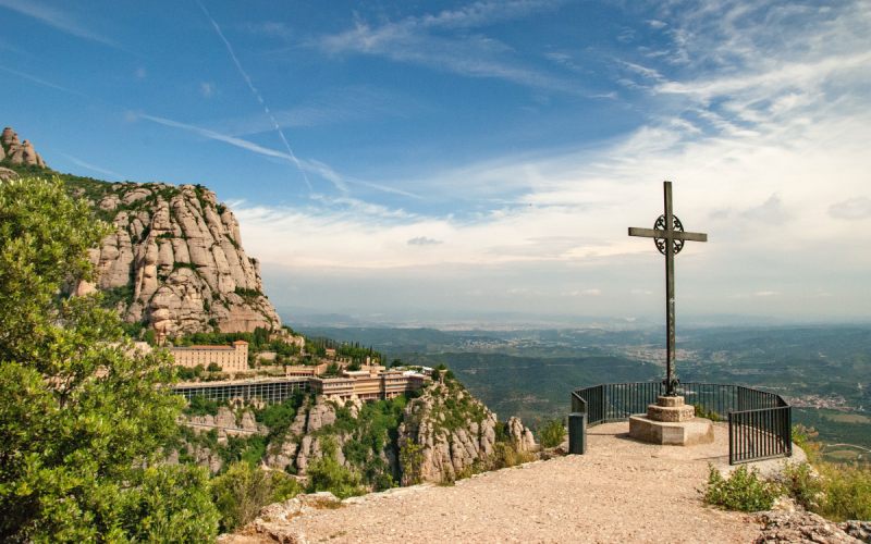Vista aérea del Monasterio de Montserrat