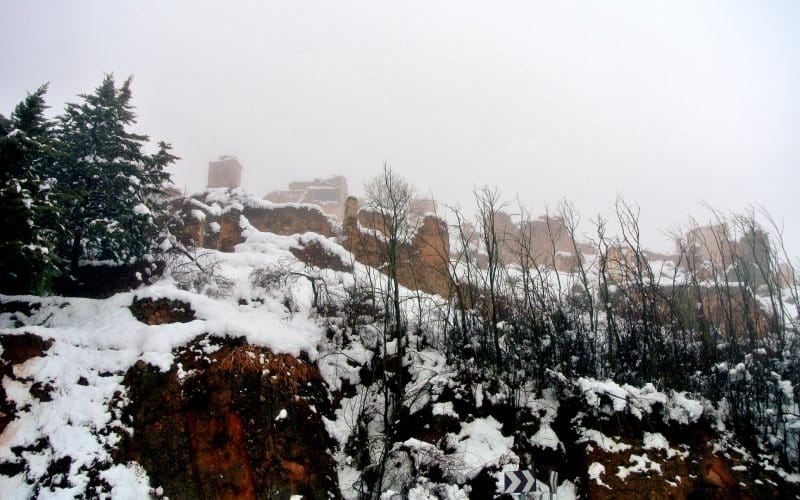 Vistas desde la zona baja de Turruncún en invierno