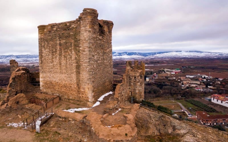 El castillo de Quel en invierno