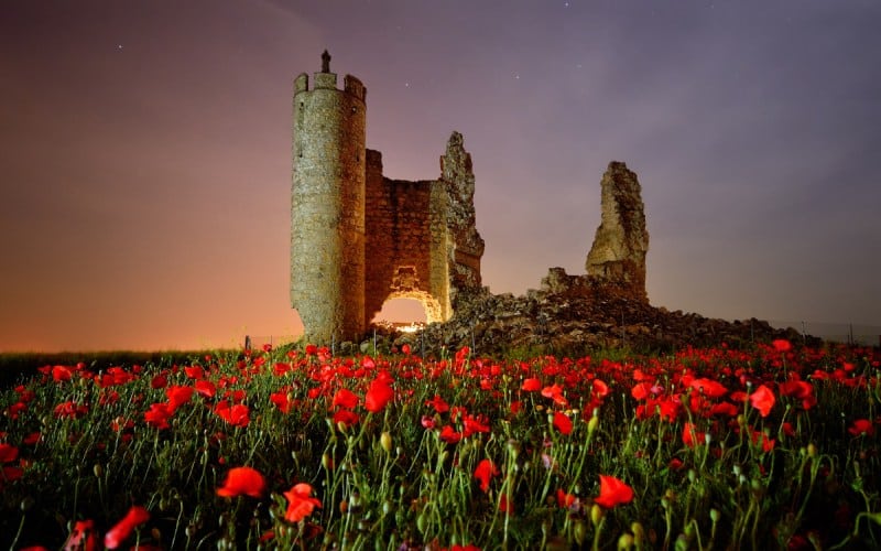Castillo de Rivadeneyra de noche