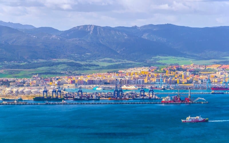 Vista actual de Algeciras y su puerto