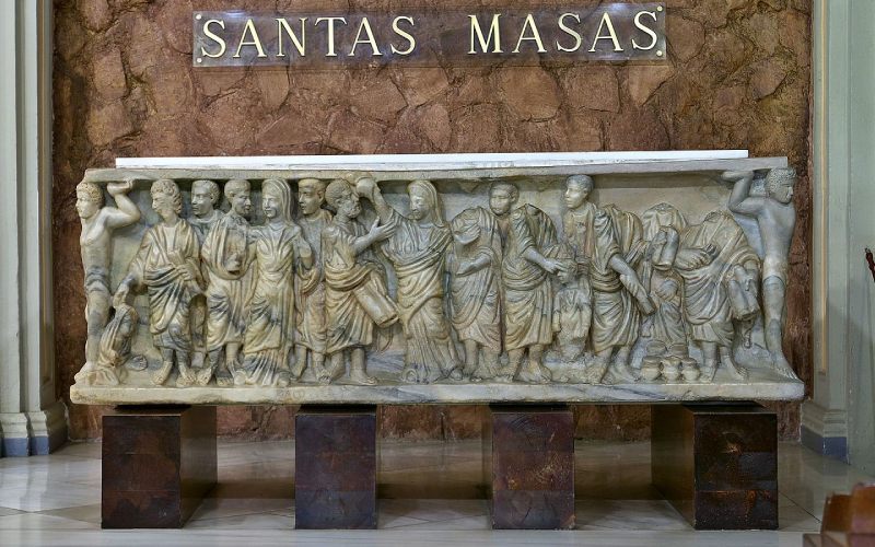 Sarcófago Receptio animae o de la Asunción de la Cripta de la Basílica de Santa Engracia en Zaragoza