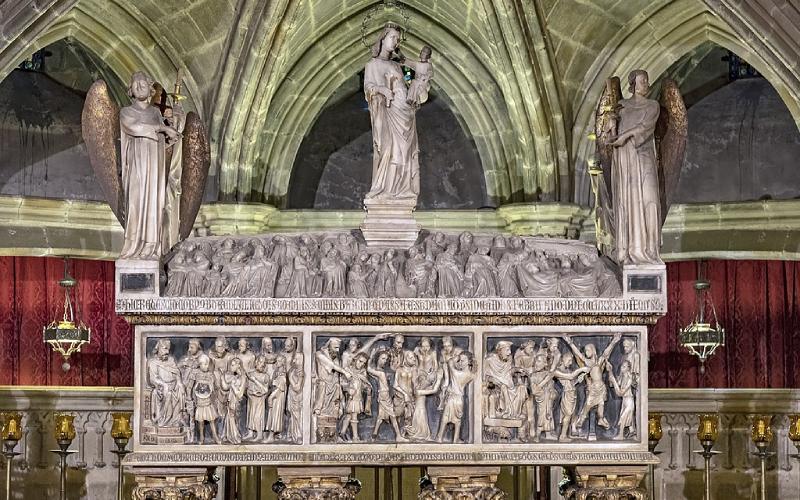 Sarcófago de santa Eulalia, Cripta de Santa Eulalia de la catedral de Barcelona