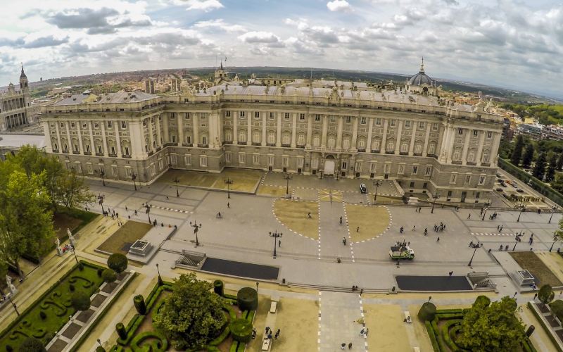 Vista aérea del Palacio Real de Madrid