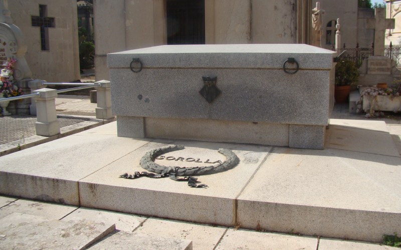 Tumba de Joaquín Sorolla museo del silencio valencia cementerio