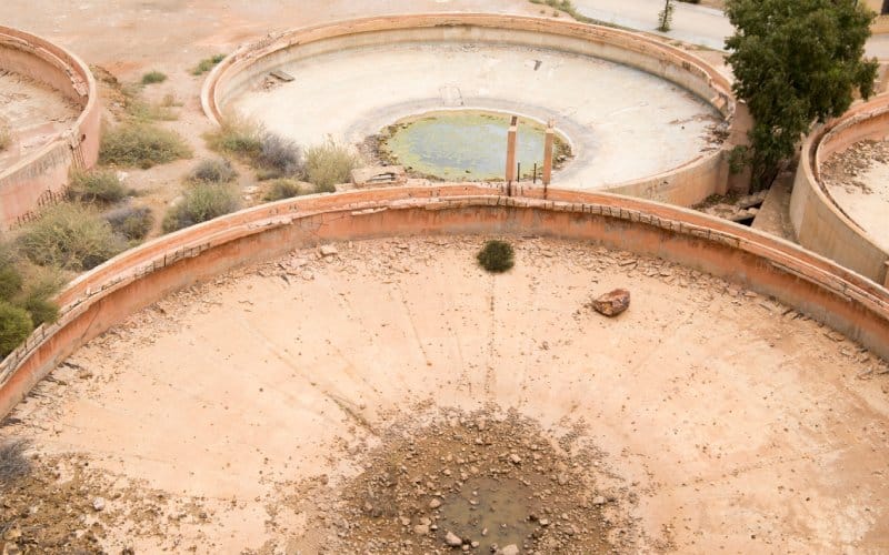 Vista de una mina de oro abandonada desde hace años en Rodalquilar