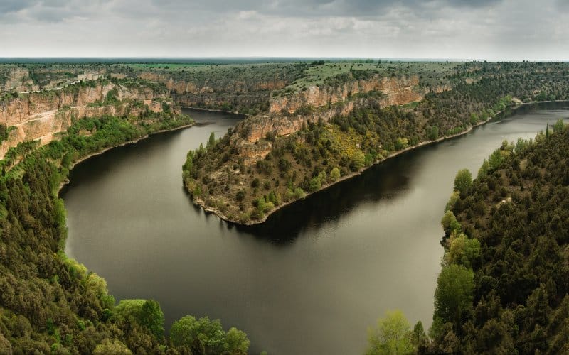 El cañón de las hoces del río Duratón llega a tener hasta 70 metros de altura en algunos puntos