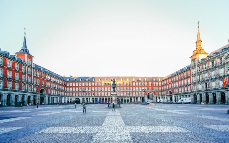 Vista panorámica de la Plaza Mayor de Madrid