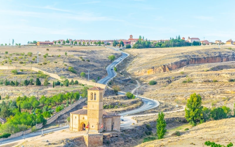 Plano de la Iglesia de la Vera Cruz junto a la carretera