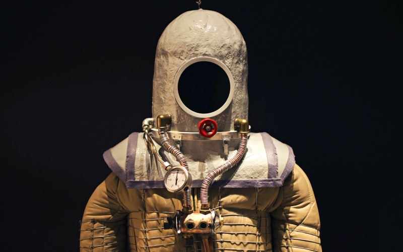 Réplica de el traje espacial diseñado por Emilio Herrera