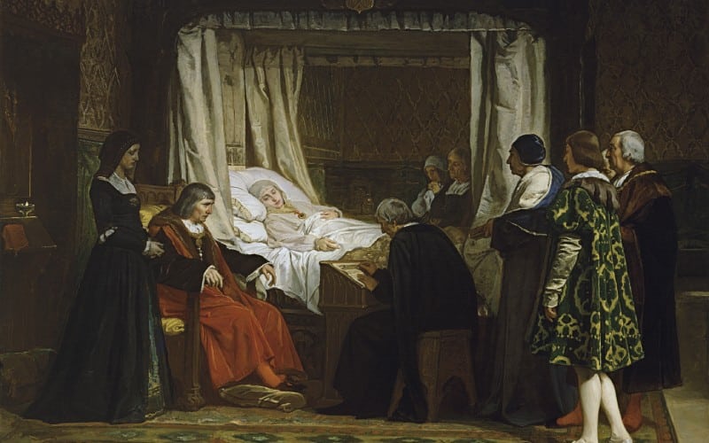 Doña Isabel la Católica dictando su testamento