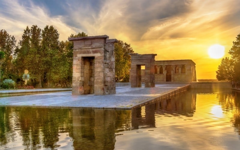 Los atardeceres desde el Templod de Debod son muy apreciados