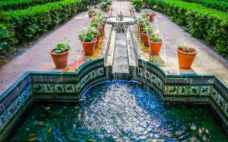 Segundo jardín del Museo de Sorolla inspirado en el Generalife de Granada
