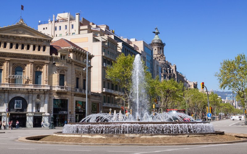 Fuente del Paseo de Gracia, en Barcelona