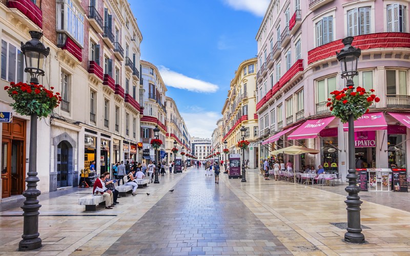 Calle Marqués de Larios, en Málaga