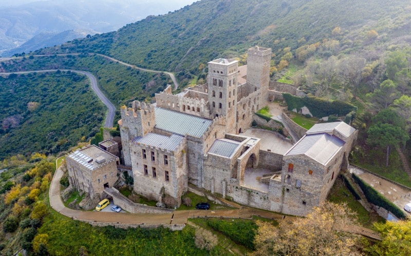 Vista aérea del Monasterio Sant Pere de Rodes