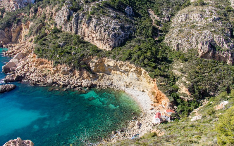 Vistas a la cala de Llebeig