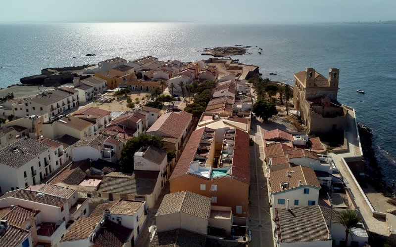 Vista aérea de la isla de Nueva Tabarca
