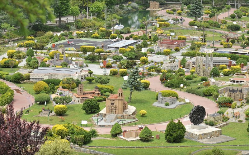 Vista general del parque de maquetas Catalunya en Miniatura