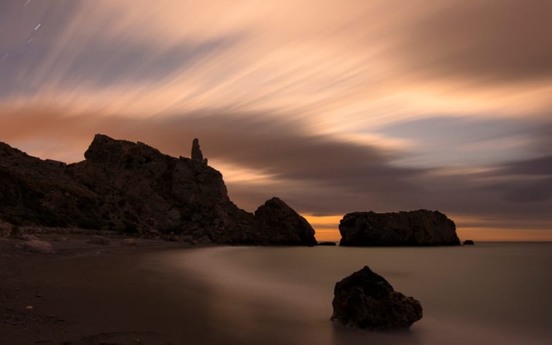 Atardecer en la playa de Rijana