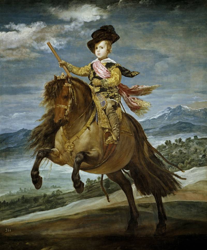 Pintura de 'El príncipe Baltasar Carlos a caballo' de Velázquez