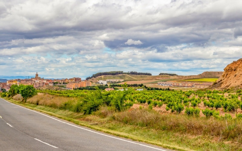 Vistazo de Viana desde lejos, lugar de fallecimiento de César Borgia