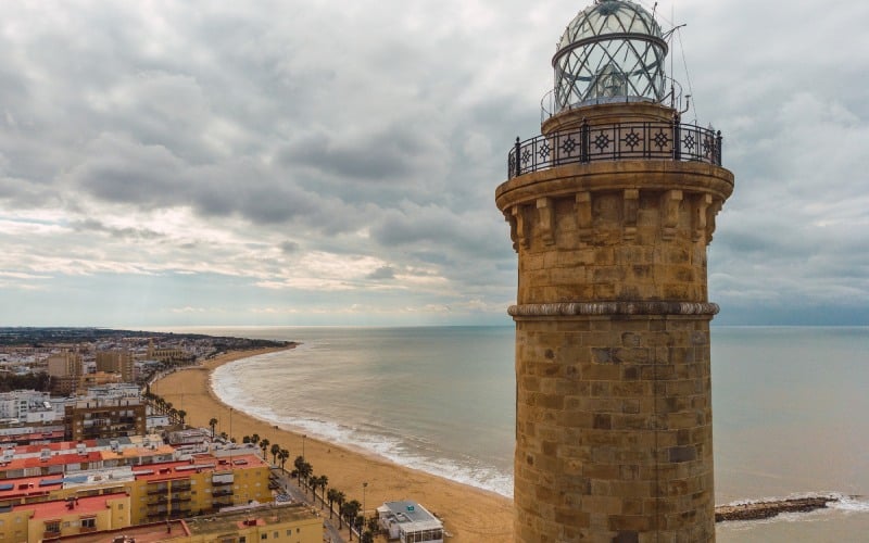 imagen panorámica del Faro de Chipiona