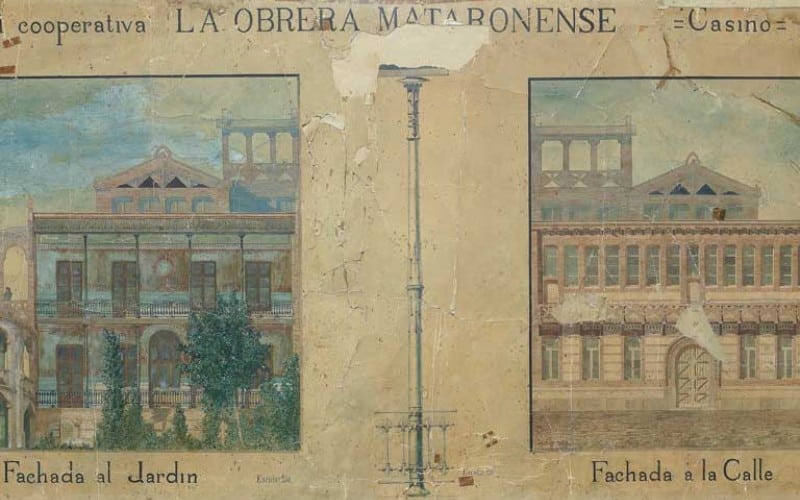 Acuarelas del proyecto de Cooperativa Obrera Mataronense