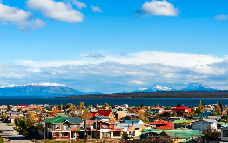 Puerto Natales, en el estrecho de Magallanes
