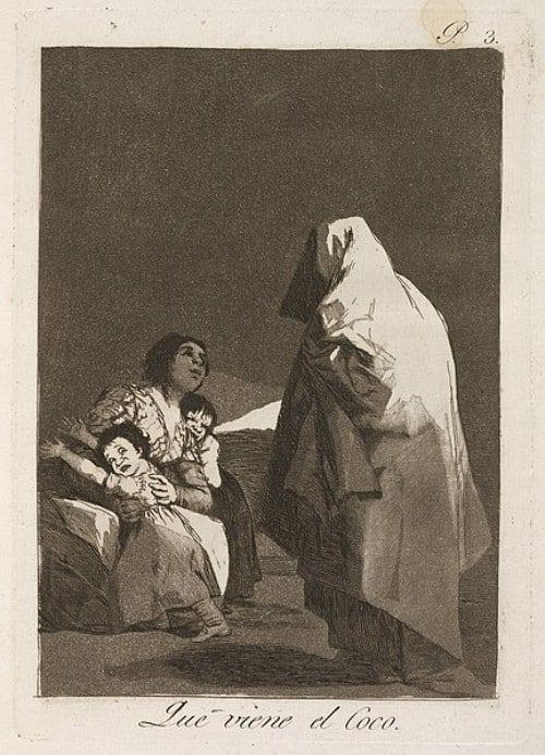 Pintura Goya 'Que viene el Coco'