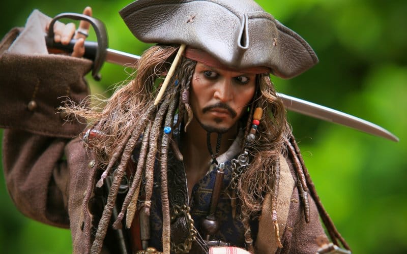 Johnny Depp como capitán Jack Sparrow
