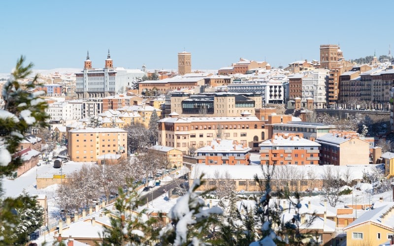 Teruel bajo un manto de nieve
