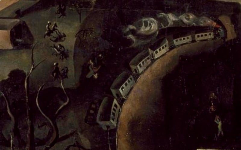 Detalle del cuadro de Ángeles Santos