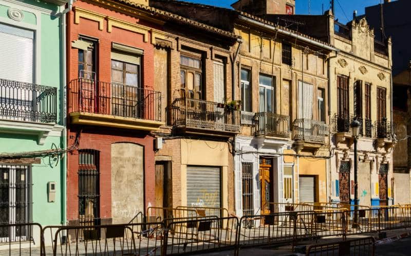 Casas en el Cabanyal de Valencia