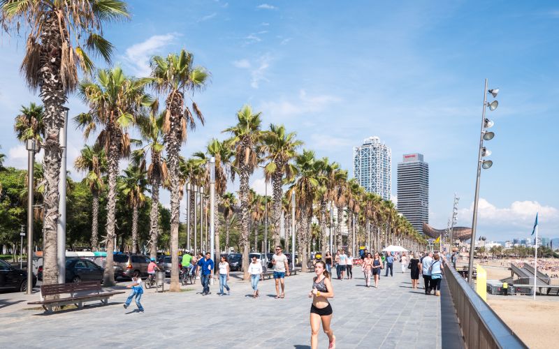 Paseo Marítimo junto a Barcelona