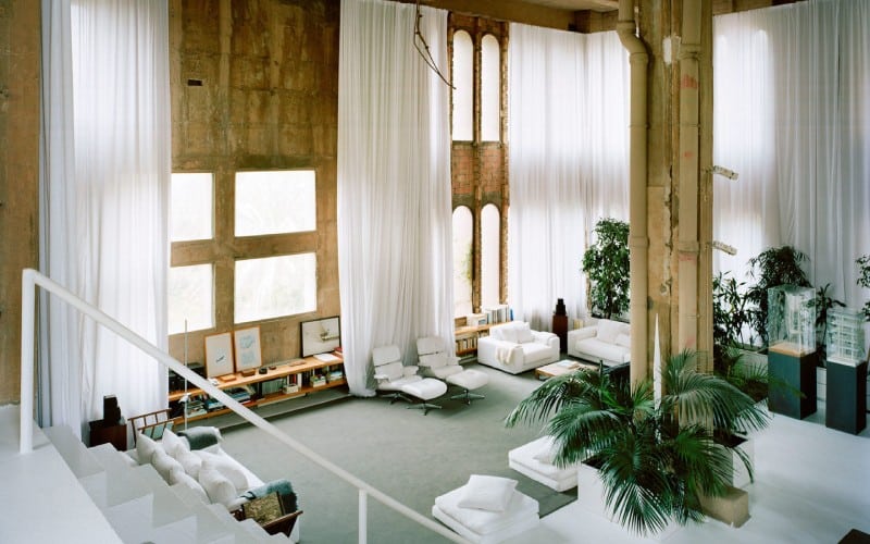 Interior de la vivienda de la fábrica de Bofill