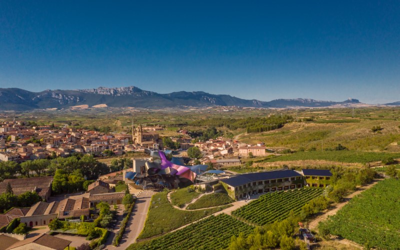Vista aérea del hotel Marqués de Riscal, A Luxury Collection, Elciego