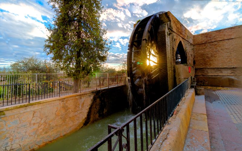Noria hidráulica que le da nombre a esta pedanía de Murcia