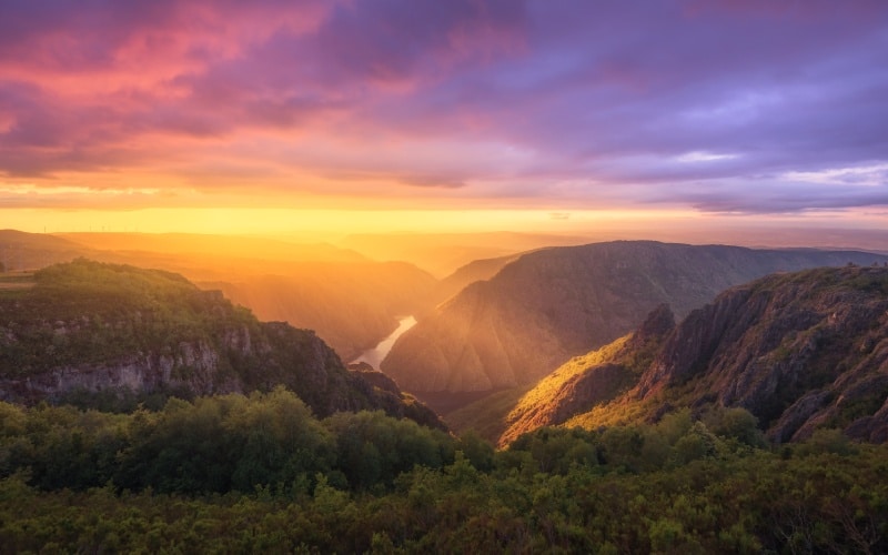 Cañones del Sil al atardecer